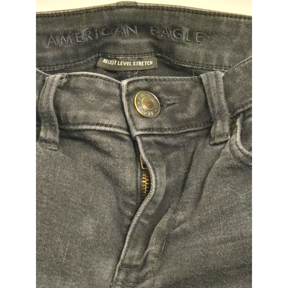 American Eagle Next Level Stretch Jeggings | Women's Size 4 | Washed Black - Picture 4 of 11